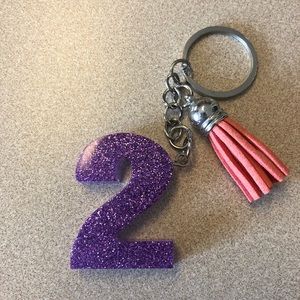 Handmade Number "2" Keychain